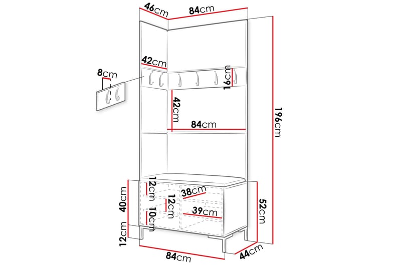 Ahsamin Hallmöbelset - Möbler - Hallmöbler - Möbelset för hall & entre