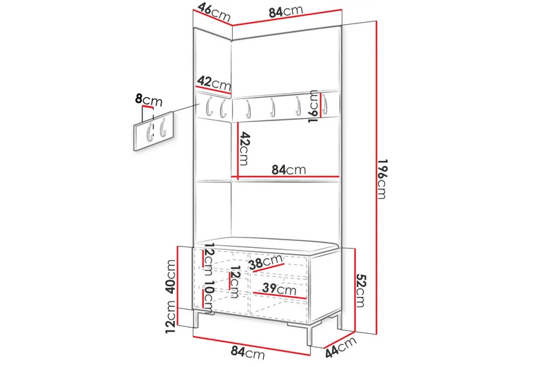 Ahsamin Hallmöbelset - Möbler - Hallmöbler - Möbelset för hall & entre