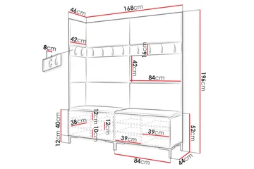 Ahsamin Hallmöbelset - Möbler - Hallmöbler - Möbelset för hall & entre