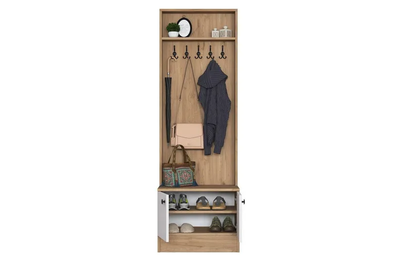 Alvric Hallmöbelset - Valnöt/Vit - Möbler - Hallmöbler - Möbelset för hall & entre