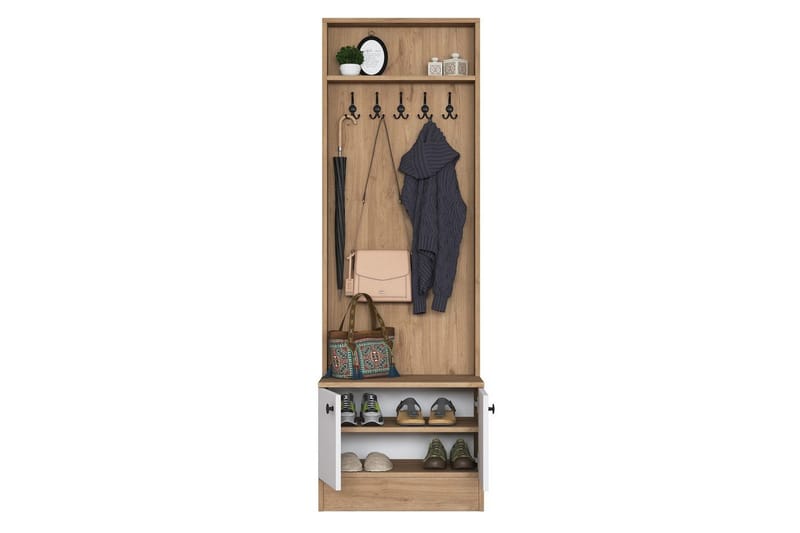 Alvric Hallmöbelset - Valnöt/Vit - Möbler - Hallmöbler - Möbelset för hall & entre