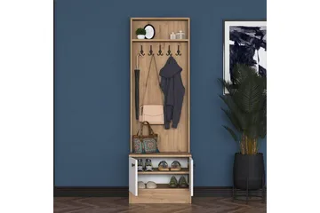 Alvric Hallmöbelset - Valnöt/Vit - Möbler - Hallmöbler - Möbelset för hall & entre