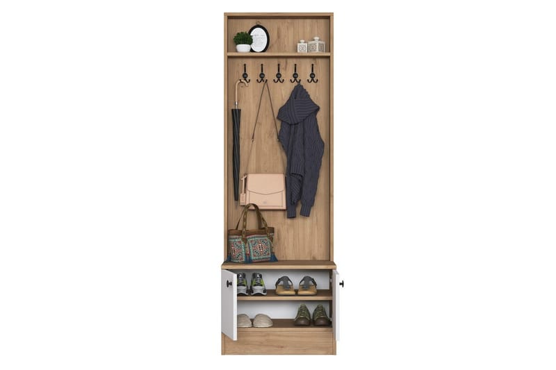 Alvric Hallmöbelset - Valnöt/Vit - Möbler - Hallmöbler - Möbelset för hall & entre
