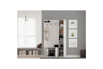 Alvric Hatthylla 120 cm - Matt Vit - Möbler - Hallmöbler - Möbelset för hall & entre