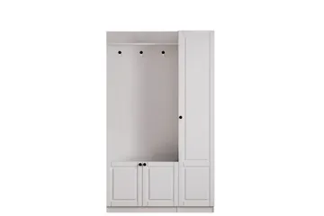 Alvric Hatthylla 120 cm - Matt Vit - Möbler - Hallmöbler - Möbelset för hall & entre