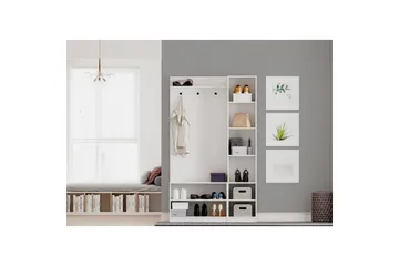 Alvric Hatthylla 120 cm - Matt Vit - Möbler - Hallmöbler - Möbelset för hall & entre