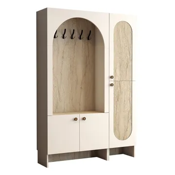 Ayleid Hallmöbel 200 cm - Kräm / Travertin - Möbler - Hallmöbler - Möbelset för hall & entre