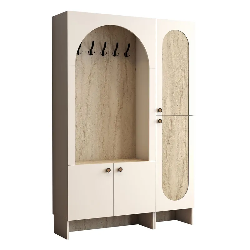 Ayleid Hallmöbel 200 cm, Kräm / Travertin