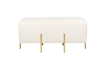 Bänk Dayton Vitt/guld - Vitt/guld - Möbler - Hallmöbler - Hallbänk