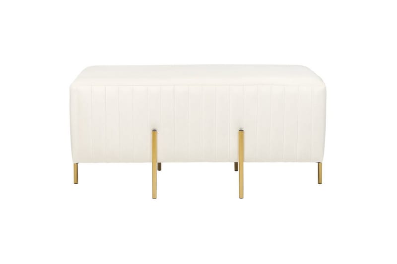 Bänk Dayton Vitt/guld - Vitt/guld - Möbler - Hallmöbler - Hallbänk
