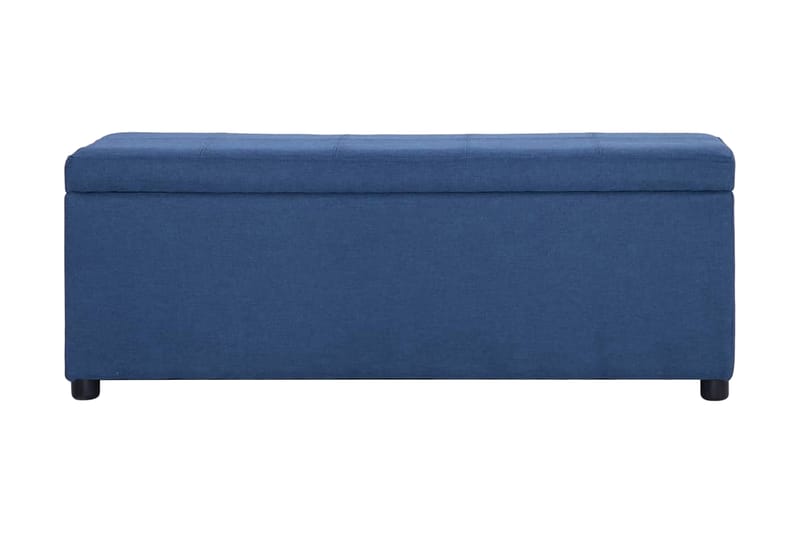 Bänk med förvaringsutrymme 116 cm blå polyester - Blå - Sittbänk med förvaring - Sittbänk - Hallbänk med förvaring - Hallbänk