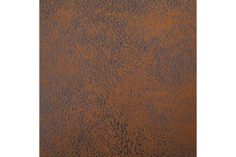 Bänk med förvaringsutrymme 116 cm brun konstmocka - Brun - Sittbänk - Hallbänk