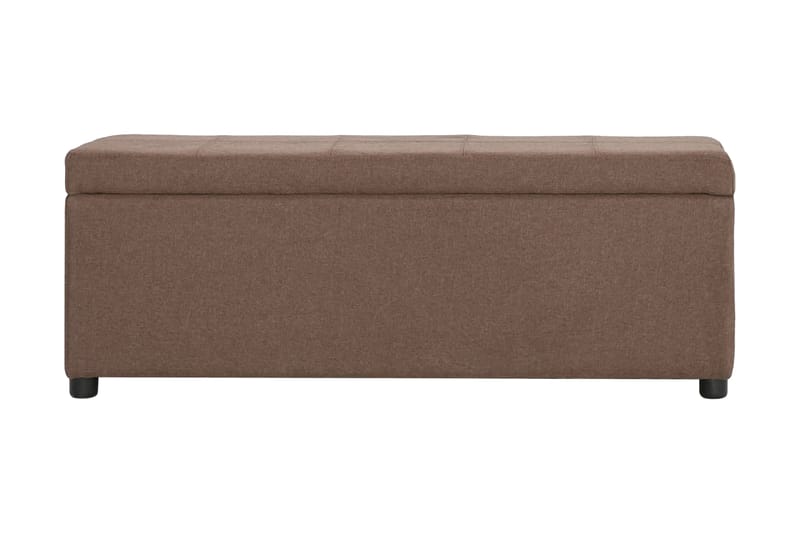 Bänk med förvaringsutrymme 116 cm brun polyester - Brun - Sittbänk - Hallbänk