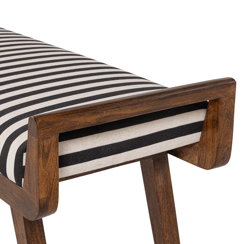 Bänk Valo 157 cm - Svart/Vit - Möbler - Hallmöbler - Hallbänk