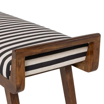 Bänk Valo 157 cm - Svart/Vit - Möbler - Hallmöbler - Hallbänk