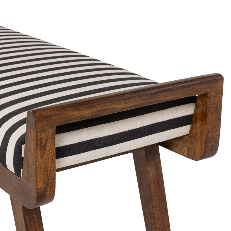 Bänk Valo 157 cm - Svart/Vit - Möbler - Hallmöbler - Hallbänk