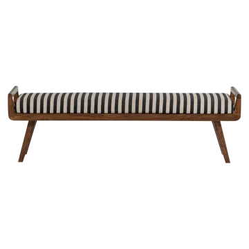 Bänk Valo 157 cm - Svart/Vit - Möbler - Hallmöbler - Hallbänk