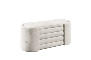 Bänk Veyaa Boxed Grädde - Cremevit - Möbler - Fåtölj & stolar - Pall & puff - Fotpallar