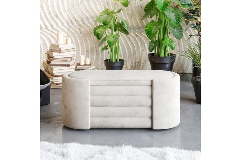 Bänk Veyaa Boxed Grädde - Cremevit - Möbler - Fåtölj & stolar - Pall & puff - Fotpallar