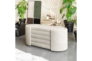 Bänk Veyaa Boxed Grädde - Cremevit - Möbler - Fåtölj & stolar - Pall & puff - Fotpallar