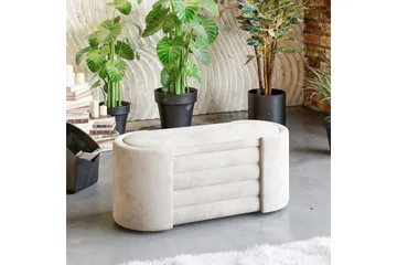 Bänk Veyaa Boxed Grädde - Cremevit - Möbler - Fåtölj & stolar - Pall & puff - Fotpallar