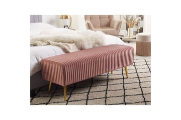 Bänk Paterson Rosa/guld - Rosa/guld - Möbler - Hallmöbler - Hallbänk