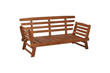 Bänk Portici Mörk trä, vit - Mörk trä, vit - Utemöbler & utemiljö - Utesoffa - Trädgårdsbänk & utebänk