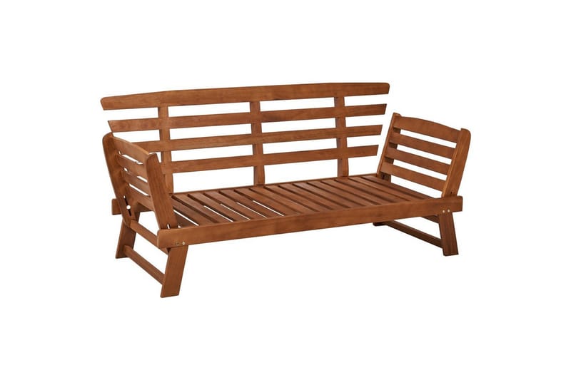 Bänk Portici Mörk trä, vit - Mörk trä, vit - Utemöbler & utemiljö - Utesoffa - Trädgårdsbänk & utebänk