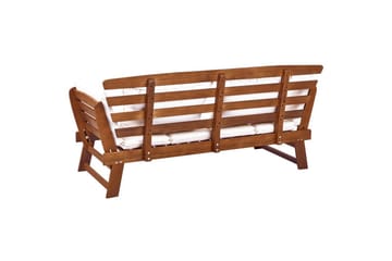 Bänk Portici Mörk trä, vit - Mörk trä, vit - Utemöbler & utemiljö - Utesoffa - Trädgårdsbänk & utebänk