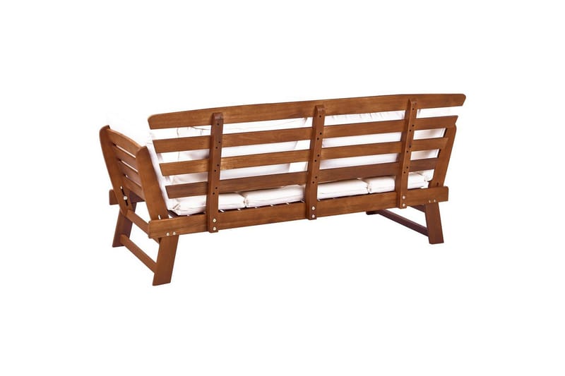 Bänk Portici Mörk trä, vit - Mörk trä, vit - Utemöbler & utemiljö - Utesoffa - Trädgårdsbänk & utebänk