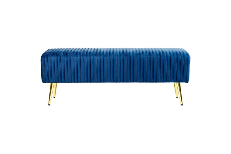 Bänk Paterson Blå/guld - Blå/guld - Möbler - Hallmöbler - Hallbänk