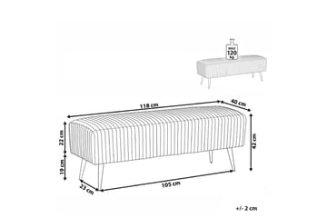 Bänk Paterson Grön/guld - Grön/guld - Möbler - Hallmöbler - Hallbänk
