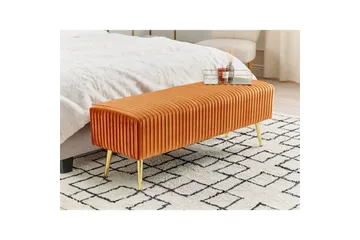 Bänk Paterson Orange/guld - Orange/guld - Möbler - Hallmöbler - Hallbänk