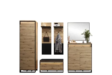 Dorana Hallmöbelset - Brun/Beige - Möbler - Hallmöbler - Möbelset för hall & entre