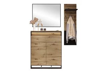 Dorana Hallmöbelset - Brun/Svart - Möbler - Hallmöbler - Möbelset för hall & entre