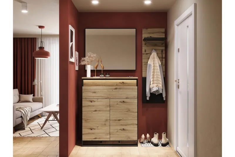 Dorana Hallmöbelset - Brun/Svart - Möbler - Hallmöbler - Möbelset för hall & entre