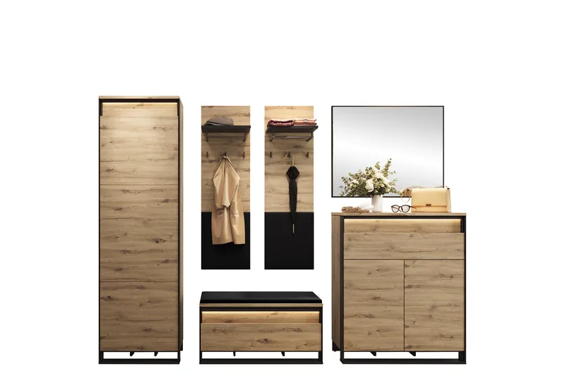 Dorana Hallmöbelset, Brun/Svart