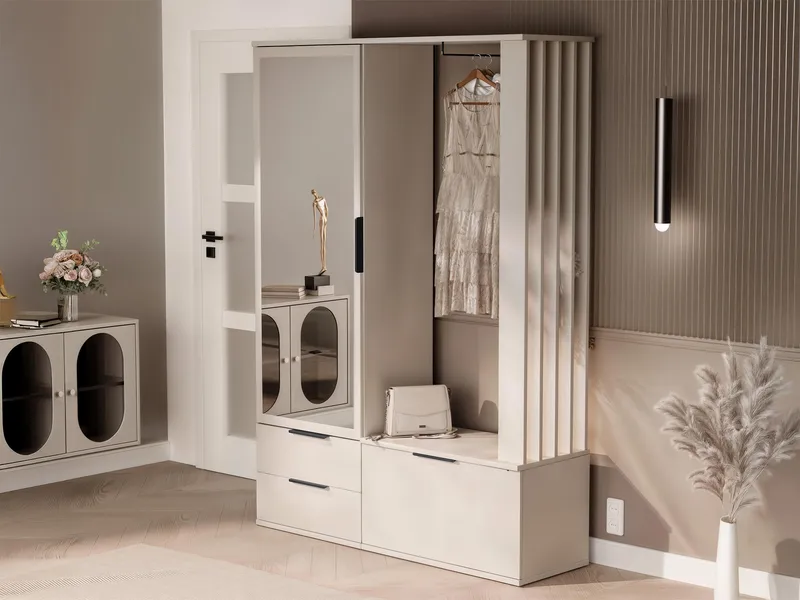 Faro Hallmöbel 140 cm - beige - Möbler - Hallmöbler - Möbelset för hall & entre