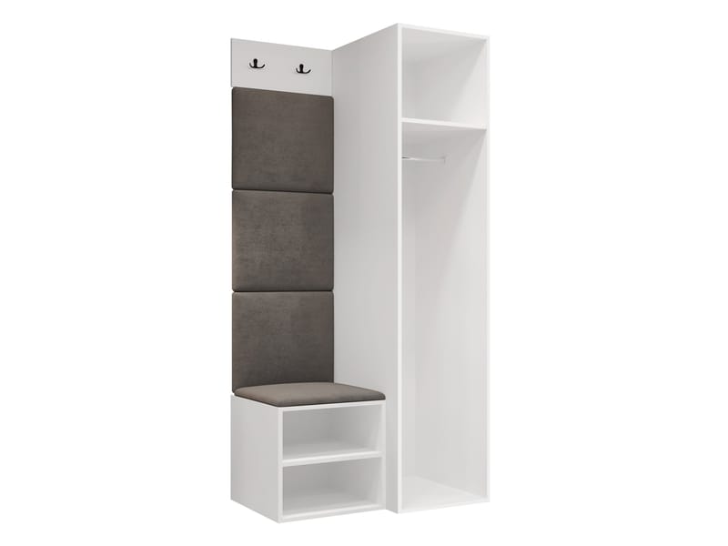Farosa Hallmöbelset 82x191 cm - Valnöt + Soft 017 - Möbler - Hallmöbler - Möbelset för hall & entre