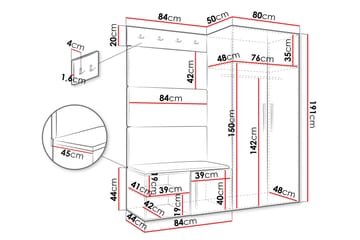 Farosa Hallmöbelset - Vit - Möbler - Hallmöbler - Möbelset för hall & entre