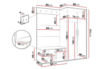 Farosa Hallmöbelset - Vit - Möbler - Hallmöbler - Möbelset för hall & entre