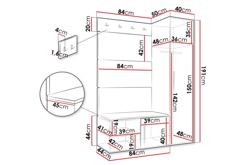 Farosa Hallmöbelset - Möbler - Hallmöbler - Möbelset för hall & entre
