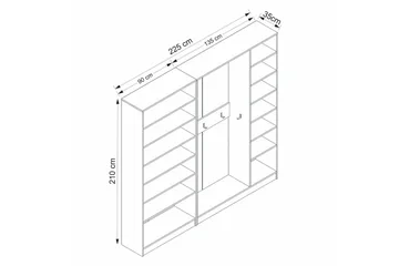 Fruitland Hallmöbelset - Vit - Möbler - Hallmöbler - Möbelset för hall & entre