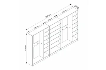 Fruitland Hallmöbelset - Vit - Möbler - Hallmöbler - Möbelset för hall & entre