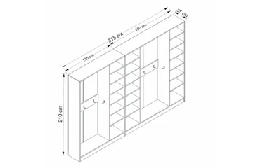 Fruitland Hallmöbelset - Vit - Möbler - Hallmöbler - Möbelset för hall & entre
