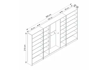 Fruitland Hallmöbelset - Vit - Möbler - Hallmöbler - Möbelset för hall & entre