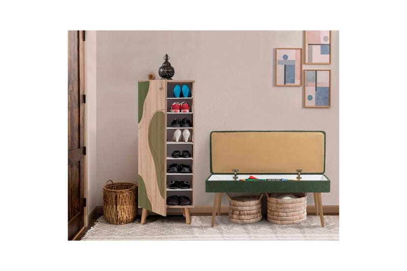 Gelsgan Hallmöbelset - Grön - Möbler - Hallmöbler - Möbelset för hall & entre