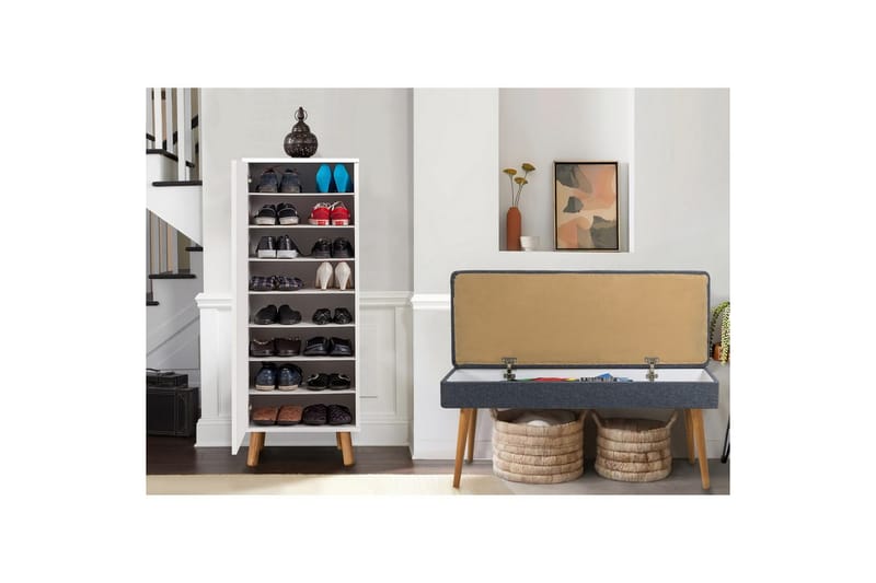 Gelsgan Hallmöbelset - Vit/Mörkblå - Möbler - Hallmöbler - Möbelset för hall & entre