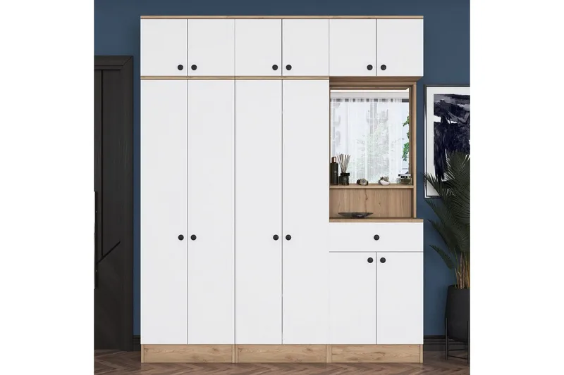 Hallmöbel Donel Valnöt / Vit - Valnöt / Vit - Möbler - Hallmöbler - Möbelset för hall & entre