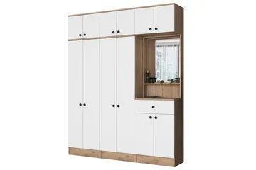 Hallmöbel Donel Valnöt / Vit - Valnöt / Vit - Möbler - Hallmöbler - Möbelset för hall & entre